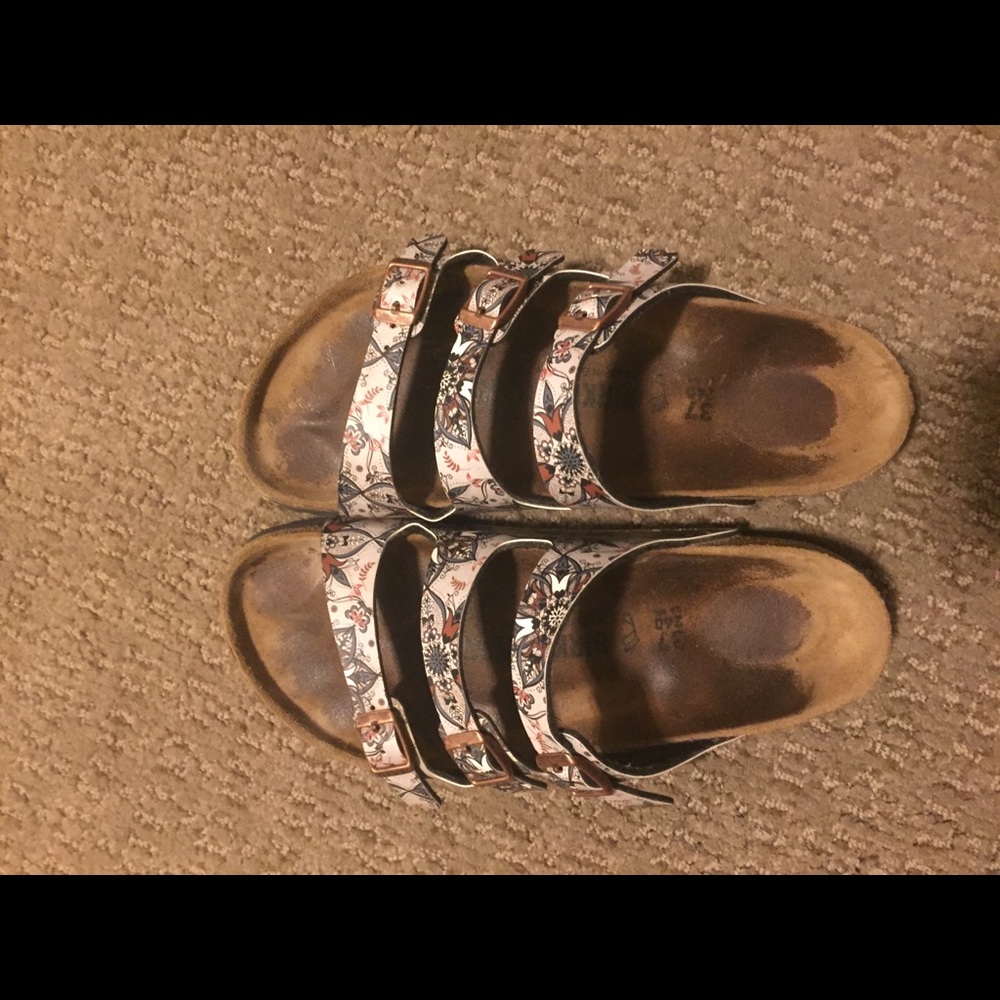 Floral Size 37 Birkenstocks